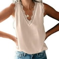 thumbnail image 1 of T-Shirt Tunique Sans Manches en Dentelle Décontractée pour Femmes, 1 of 5