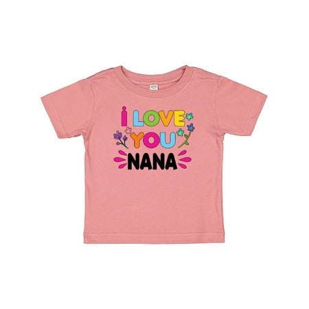 

Inktastic I Love You Nana with Flowers Gift Baby Girl T-Shirt