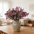 thumbnail image 6 of Artificial Violet Bouquets, Artificial Eucalyptus Floral Stems for Garden Decor, Realistic Plastic Flower Bundles for Vases and Window Boxes, 2 Pieces, SouMaox, 6 of 6