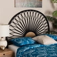 thumbnail image 6 of Baxton Studio Perenna Two-Tone Black and Brown Rattan King Standalone Headboard, 6 of 8