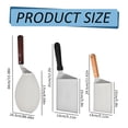thumbnail image 3 of 6x5 inch Extra Wide Large Grill Spatula Heavy Duty Stainless Steel Griddle Burger Spatula Kitchen Spatula with Cutting Edges Multifunctional Cooking Turner for Skillets Grills, 3 of 9