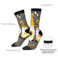 thumbnail image 4 of Logiee Bee Kind Print Adult Socks for Men & Women,Calf Socks, Ankle Socks,Boots Socks,Breathable Casual Sock,Unisex Crew Socks, 4 of 6