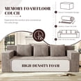thumbnail image 4 of 71" Corduroy Boneless Loveseat Sofa, Modern 3-Seater Cloud Couch with Memory Foam & 3 Pillows, No Assembly Required, 4 of 9