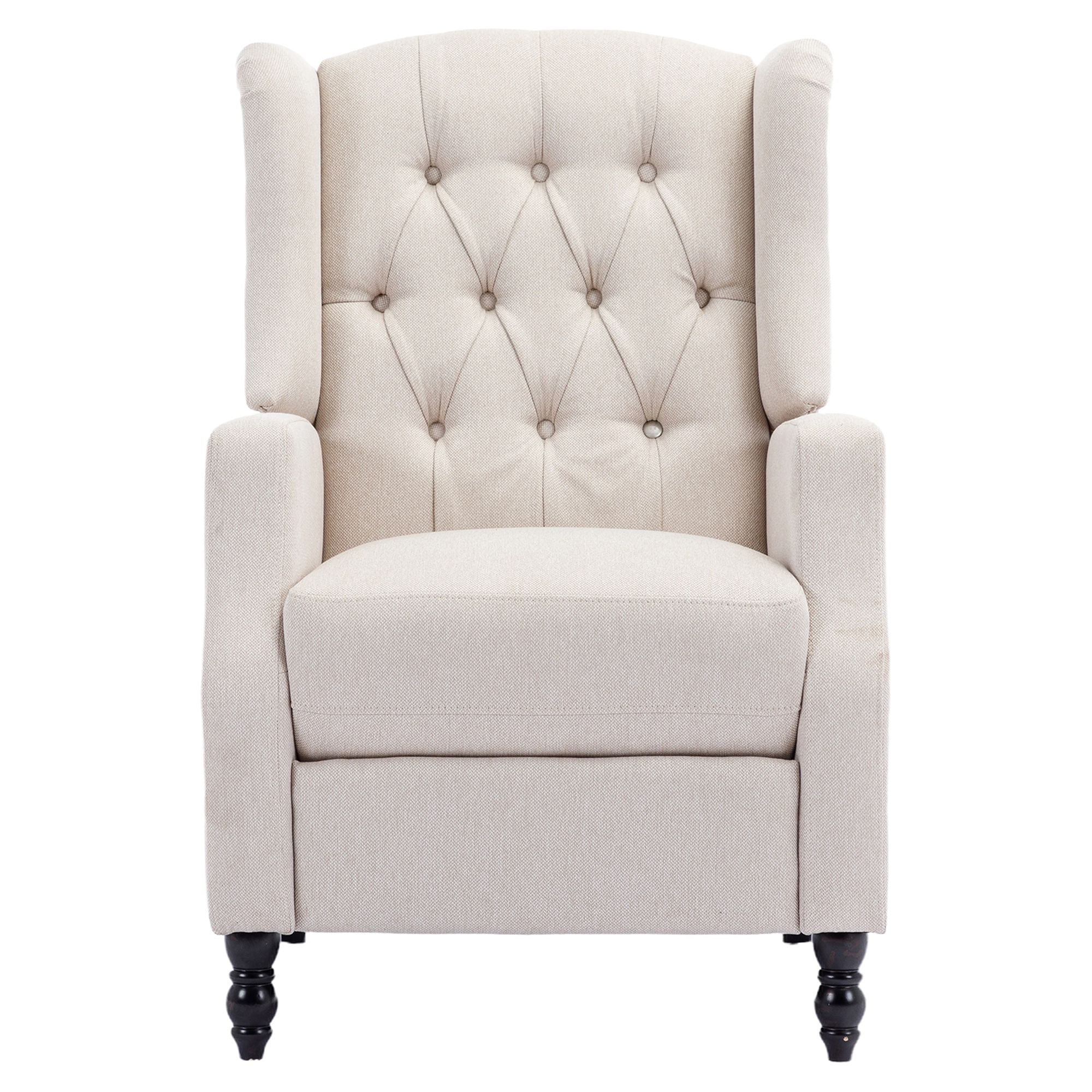 Kadyn Massage Recliner Chair, Fabric Recliner Sofa Home Theater Seating, Single Sofa Armchair Easy Lounge for Living Room, White