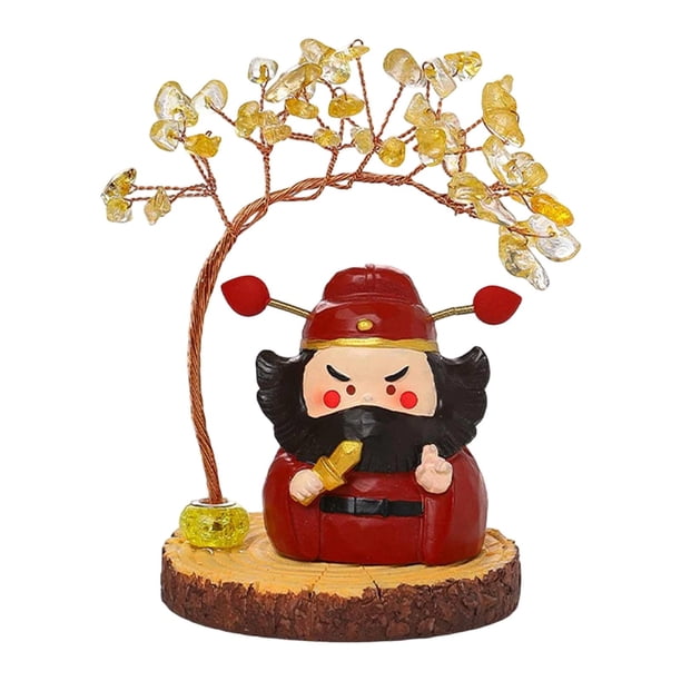 Mini estatua de Buda con árbol del dinero, figura en miniatura, árbol de la fortuna coleccionable Estilo A