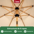 thumbnail image 2 of Sombrilla Tipo Madera Jardin Exterior 2.63m Playa Terraza, 2 of 7