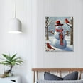 thumbnail image 3 of Nawypu  Snowman Wall Art Christmas Picture Winter Scene Snowman Canvas Print Stretched and Framed Ready to Hang for Wall Decor, 3 of 4