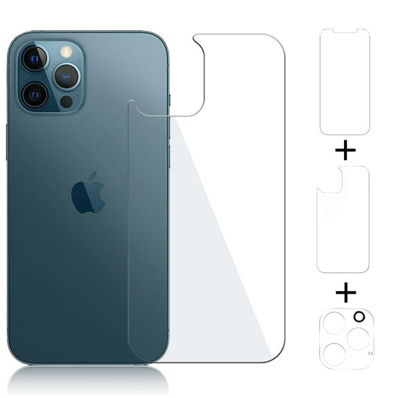 Beeyoka 3 in 1 iPhone 12 Pro Max Screen Protector,Front and Back Screen Protector,Camera Protector(6.7")