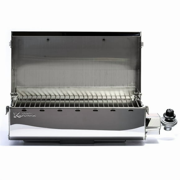 Camco Marine Barbeque Grill 58130 Kuuma; Stow N Go 160; Propane; Flame; 12000 BTU; Rectangular; Polished; Stainless Steel