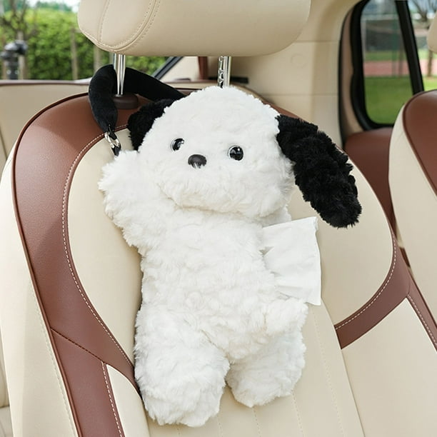 Caja De Almacenamiento De Peluches Caja De Pañuelos Colgante De Poliéster Multicolor Con Cierre A Presión Para Coche O Casa, Color Blanco, 33x23x12cm (1 Unidad) Rkxzt