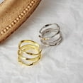 thumbnail image 4 of SS DESIGNS- 925 Adjustable Multi-Line Open Ring for Women, Minimalist Thumb & Index Finger Statement Ring, Fashion Silver Jewelry Minimalist, 4 of 5
