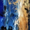 thumbnail image 6 of PIKWEEK Gold and Blue Abstract Art Round Tablecloth for Home Kitchen/Parties/Holiday Dinner White, 6 of 8