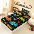 thumbnail image 2 of Erosebridal Race Car Twin Fitted Sheet, Colorful Bedding, Multi Color 2pcs 1 Fitted Sheet and 1 Pillowcase, 2 of 6