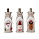 thumbnail image 1 of 3 piezas de soporte de botella de vino de arpillera de Navidad bolsa de botella de vino tinto de champán bolsa de vino de alce de muñeco de nieve de Papá Noel, 1 of 5