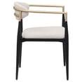 thumbnail image 2 of Alexis Fabric Upholstered Dining Arm Chair Beige (Set of 2), 2 of 11