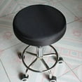 thumbnail image 2 of Smooth Surface Round Stool Cover Barstool Slipcover Waterproof Black_33x10cm, 2 of 8