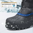 thumbnail image 3 of Bocca Boys Waterproof Snow Boots Black-Blue Slip Resistant Winter Boots 4M, 3 of 6