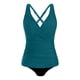 thumbnail image 5 of Traje de baño de bikini liso sin mangas para mujer, traje de baño push-up acolchado, conjuntos de blusa de traje de baño de poliéster para mujer, 5 of 5
