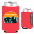 thumbnail image 1 of Retro Camper Magnetic Can Coolie (Neon Pink), 1 of 3