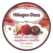 Haagen Dazs White Chocolate Raspberry Truffle Ice Cream, Gluten Free, Kosher, 14 oz