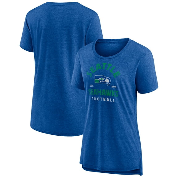 Women's Royal Seattle Seahawks Vintage Arch Tri-Blend T-Shirt