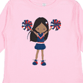 thumbnail image 4 of Inktastic African American Girl, Cheerleaders, Blue Uniform Girls Long Sleeve Toddler T-Shirt, 4 of 5