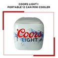 thumbnail image 4 of Coors Light 12 Can Portable Mini Fridge 12V DC 110V AC Cooler/Warmer 7.9L (8.3 qt), Personal Travel Fridge for Beer Snacks Lunch Takeout, Includes 12V and AC Cords, Home Office Dorm Travel, Gray, 4 of 7