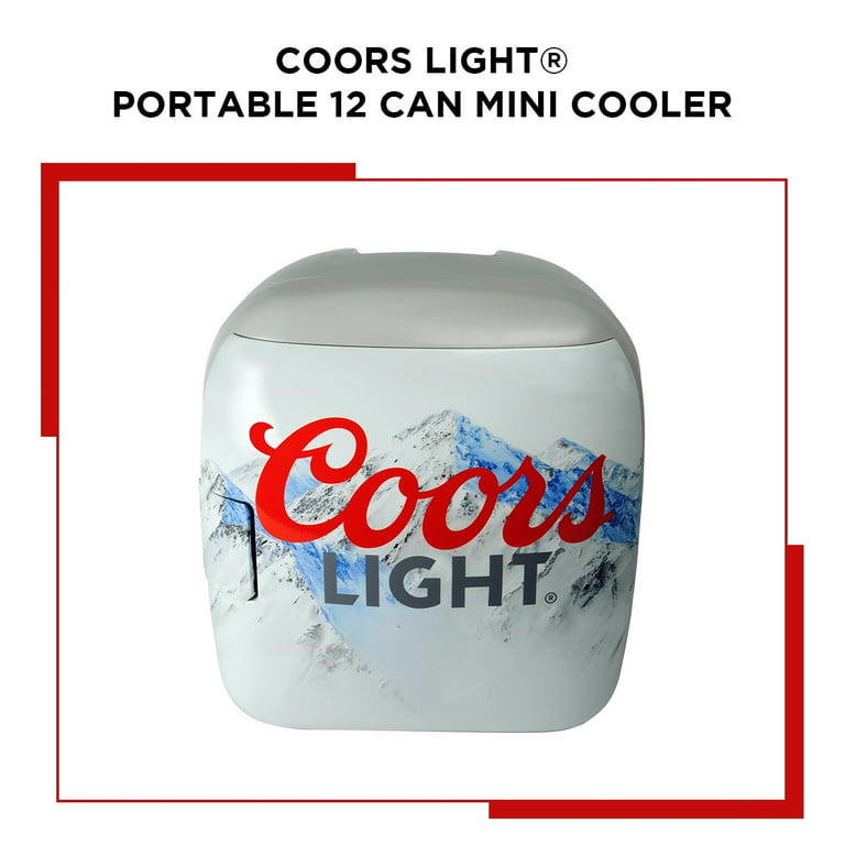 Coors Light 4L Mini Fridge Portable Thermoelectric Cooler, Holds 6
