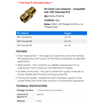 thumbnail image 2 of Oil Cooler Line Connector - Compatible with 1987 Chevy R10, 2 of 2
