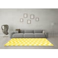 thumbnail image 3 of Ahgly Company Indoor Square Solid Yellow Modern Area Rugs, 7' Square, 3 of 4