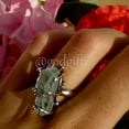 thumbnail image 4 of Raw Aquamarine Ring, Sterling Silver Jewelry, Natural Aquamarine Ring, Antique Ring, Rough Stone Ring, Statement Ring, Rough Jewelry, 4 of 9
