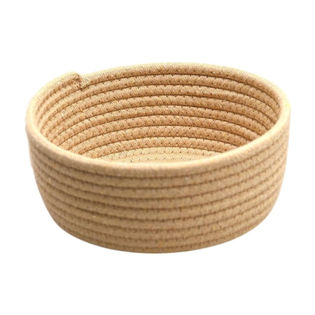 Cesta de almacenamiento tejida, cesta tejida de mesa, contenedor de diseño nórdico, decoración portátil, organizador de artículos diversos, caja de Caqui