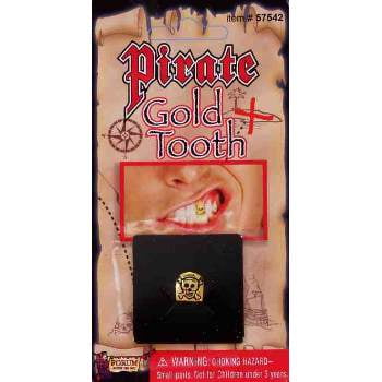 PIRATE GOLD TOOTH WITH SKULL