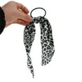 thumbnail image 5 of Unique Bargains 1 Pc Leopard Triangle Ribbon Hair Elastic Band Black, 5 of 5