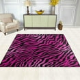 thumbnail image 3 of GZHJMY Pink Zebra Animal Print Striped Area Rug Living Room Rugs - 5'3" x4 Abstract Large Soft Indoor Washable Rug Low Pile Carpet for Bedroom Dining Room Office Carpet Runner, 3 of 6