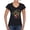 Black, variant on Dean Russo The Only Person Dog Lover Women’s Standard V-Neck Tee, Navy, Small