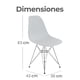 thumbnail image 3 of Silla de Comedor Moderna Gaon Legacy Zurich 02 Blanco con Plata, 3 of 8