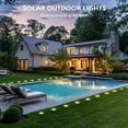 thumbnail image 4 of Solar Garden Lights with Stainless Steel 8 LED Design, 16 Pack White Pathway Lights, 4 of 16