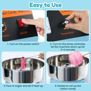 Commercial Cotton Candy Machine - 1000W Electric Cotton Candy Maker with 3500RPM Motor, Stainless Steel Bowl, Perfect for Home, Parties, Carnivals & Events (Blue)