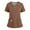 brown, variant on Women's Scrub Sets, Modern V Neck Scrub Top & Jogger Pant with 8 Pockets Professionals Soft Stretch Medical Nursing Uniforms Set (Pink)