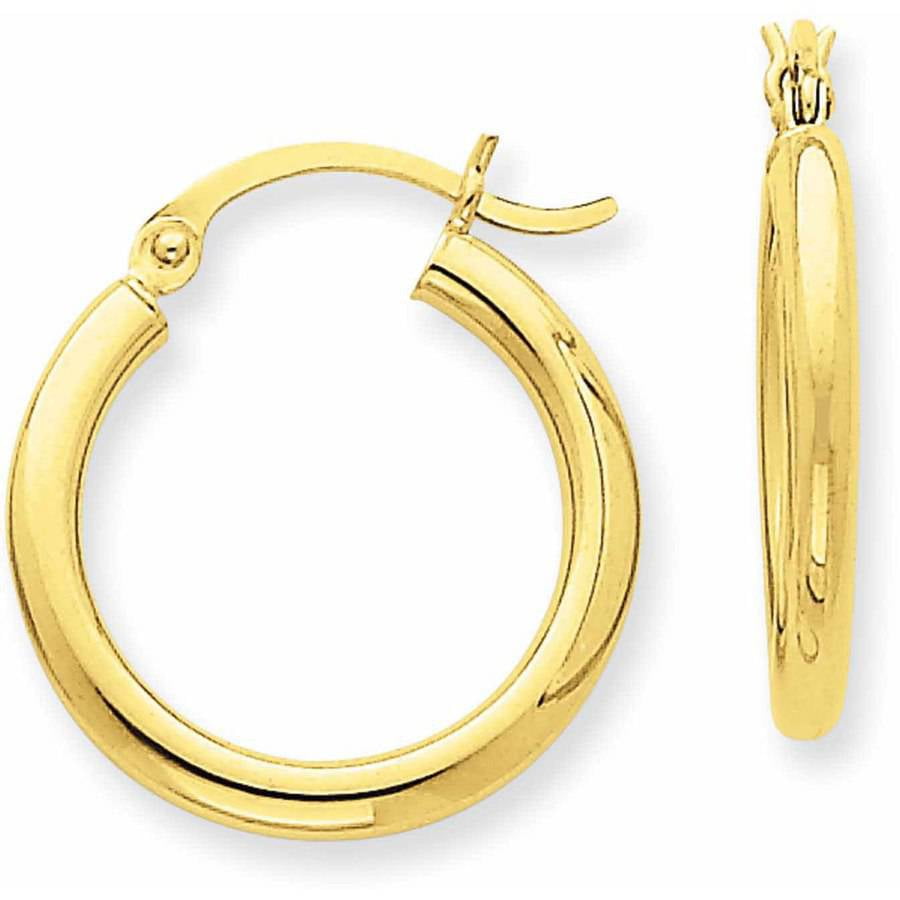 Finejewelers 14k Yellow Gold Polished 3.5mm Oval Hoop Earrings