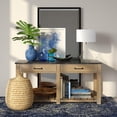 thumbnail image 5 of HomeRoots 524328 25 in. Glass Table Lamp with White Drum Shade, Clear, 5 of 5