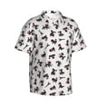 thumbnail image 2 of Uemuo Poodle Dog Printed Regular Fit Short Sleeve Casual Hawaiian Shirt for Men,Aloha shirt,Tropical shirt,Floral print shirt,Vacation Beach shirt-X-Large, 2 of 9