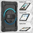 thumbnail image 5 of Allytechgroup Case for Galaxy Tab A9 Plus 11" 2023 (SM-X210/ X215/ X216), Built-in Screen Protector & Shoulder Strap & Wrist Strap Shockproof Back Cover Bumper for Galaxy Tab A9 Plus/A9+, Black, 5 of 8
