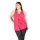 thumbnail image 4 of Blusa de chifon con escarolas Roman Fashion /Tallas Extras, 203 (Magenta) fucsia oscuro 40, 4 of 6