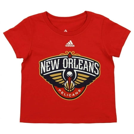 Adidas NBA Toddlers New Orleans Pelicans Short Sleeve Primary Logo Tee, Red