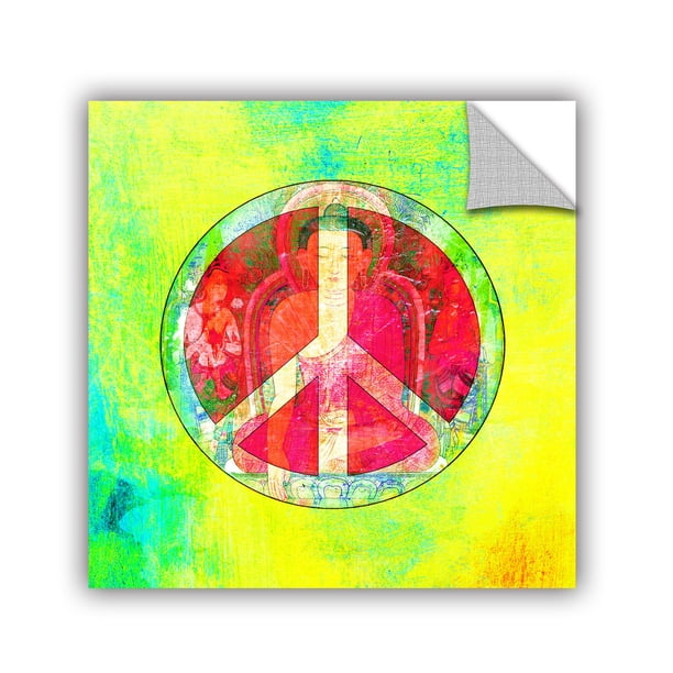 ''Peace Sign' Removable Wall Art Mural, 14x14 - Walmart.com - Walmart.com