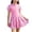 #0326-Pink, variant on Cowsor 3-13Y Kids Rabbit Print One Piece Swimsuit Short Sleeve Crew Neck Half Zipper Closure Swim Dress UV Protection for Summer Beach Pool