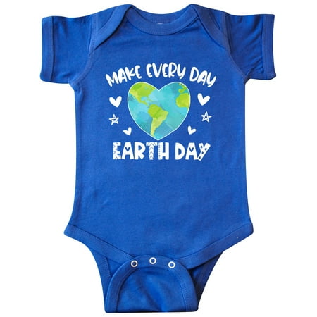 

Inktastic Make Every Day Earth Day with Hearts and Stars Gift Baby Boy or Baby Girl Bodysuit