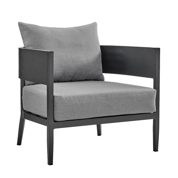 Outdoor Escape Outdoor Patio Chair – Aluminum Outdoor Furniture in Dark Gray Finish